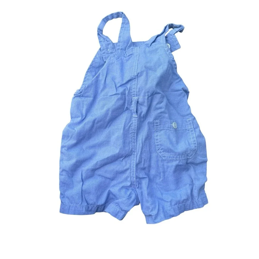 Carter's Boy Short Overall Size 9 Months With Frog Light Blue